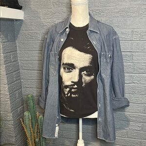 Johnny Depp Cigarette Graphic Pop Culture T-shirt